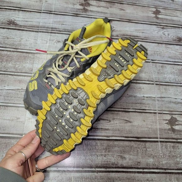 Women's adidas vigor 3 trail running shoes, grey/yellow - Picture 2 of 6